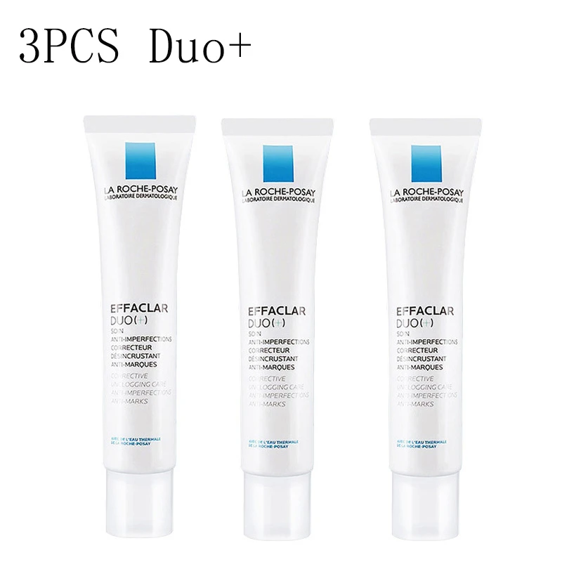 

3PCS Effaclar Duo La Roche Posay Acne Removal Cream Anti Acne Spot Control Oil Moisturizing Repair Acne Marks Gel Face Care 40ml