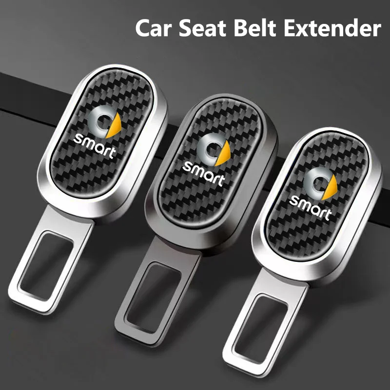 

Car carbon fiber Safety Buckle Clip Seat Belt Plug Alarm Canceler Stopper For smart fortwo forfour 451 450 452 453 454