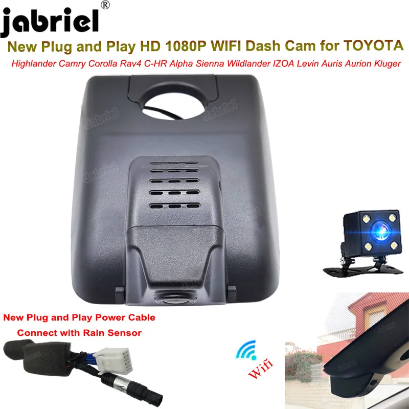 New Wifi Dashcam Car DVR Camera For Toyota Rav4 C-HR Highlander Camry Corolla Sienna Wildlander Levin Auris Kluger IZOA Alphard