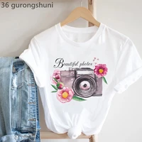 capture the moment camera graphic print tshirt women funny flowers t shirt femme harajuku shirt cool t shirt female dropshipping