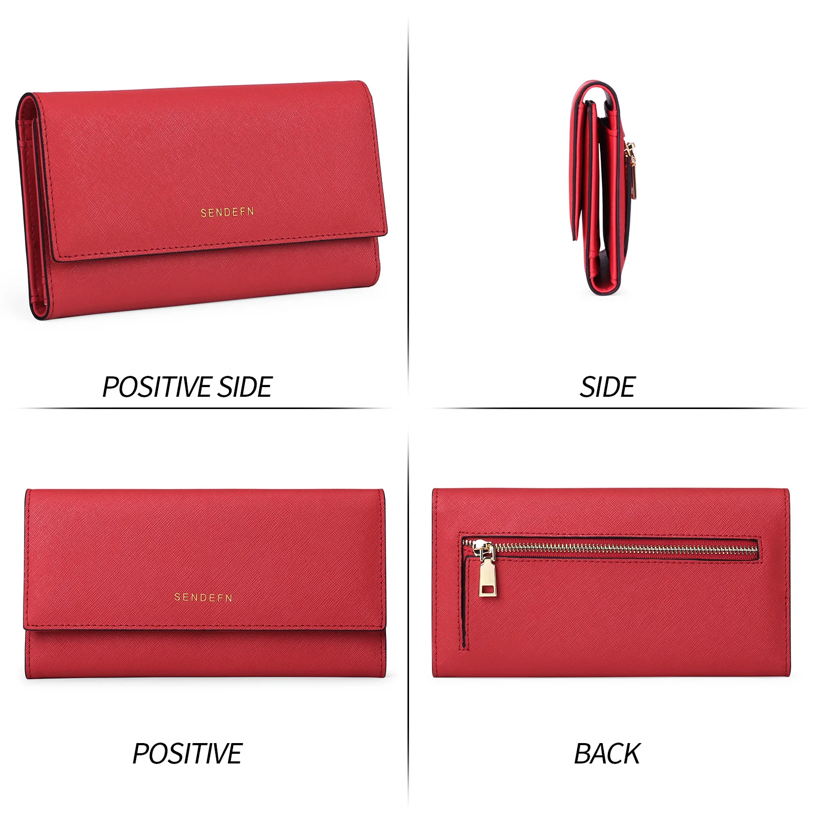 Women Wallet Anti Theft Leather Wallets For Woman Long Zipper Large Lady Clutch Bag Female Card Holder Purse