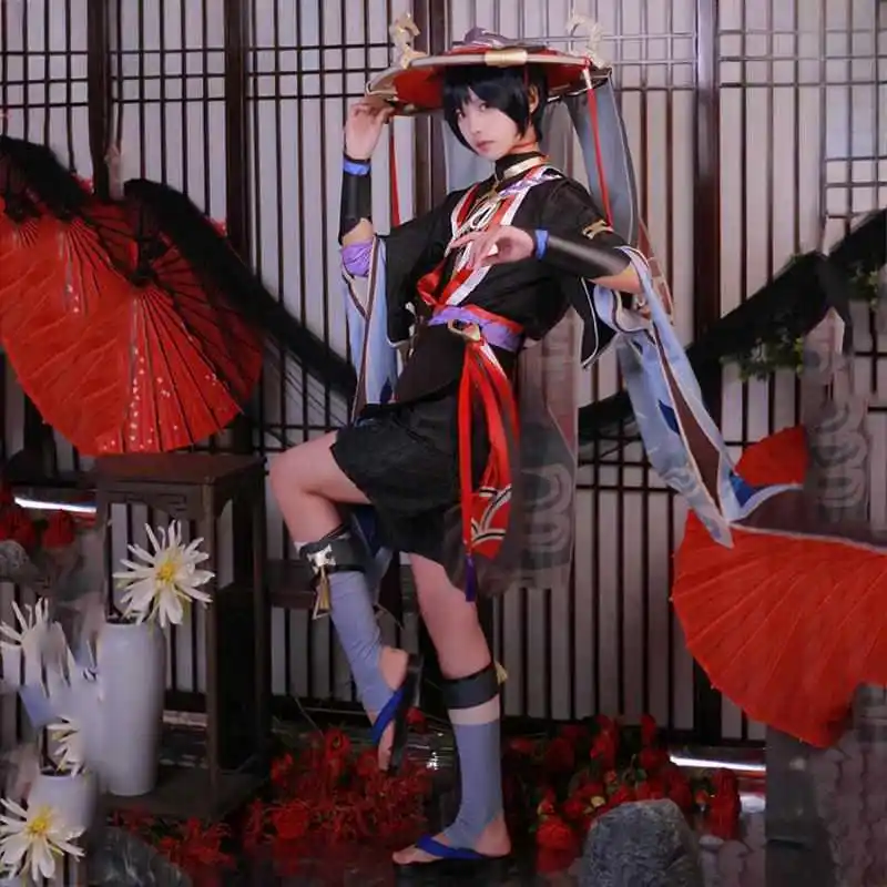 

Genshin Impact Scaramouche Cosplay Costume Uniform Suits Halloween Carnival Party Kunikuzushi Clothes And Accessories