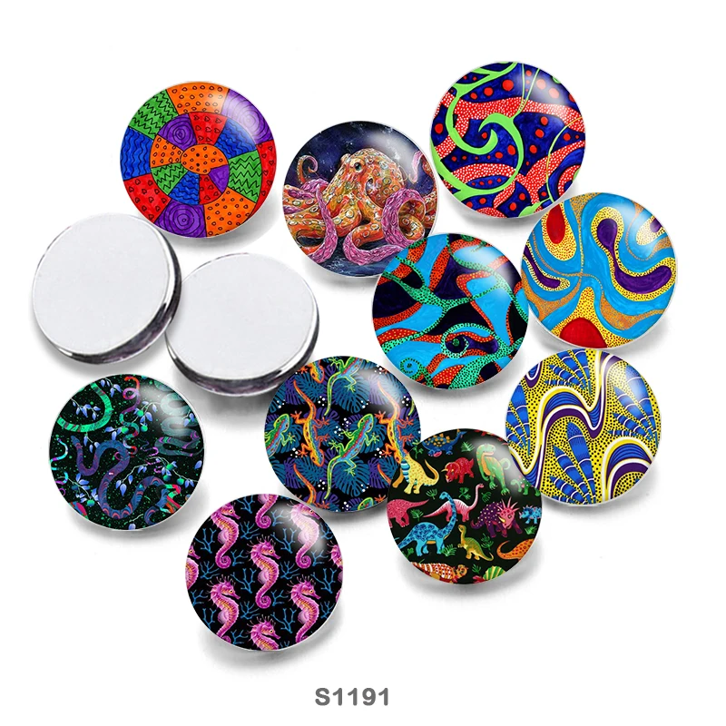 

Pretty pattern Round Photo Glass Cabochon 12mm/20mm/25mm Demo Flat Back Making Findings S1191