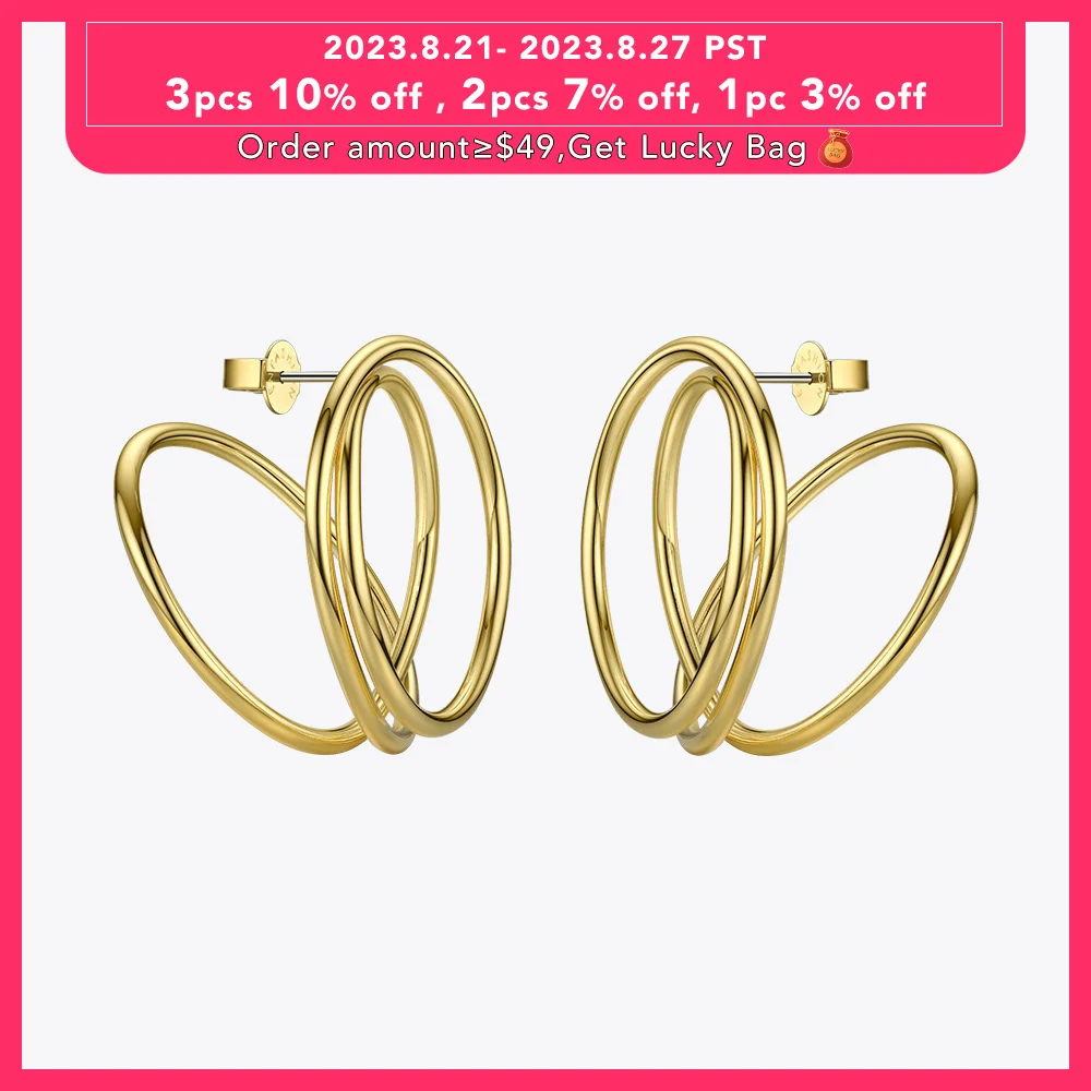 

ENFASHION Multi-layer Circle Stud Earrings For Women Punk Geometric Simple Line Earings Statement Fashion Jewelry Oorbellen 1032