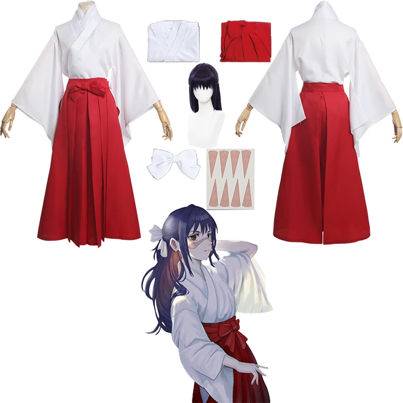 

Anime Jujutsu Kaisen Iroi Utahime Costume Role Play Wig Lavender Wig Female Role Play Halloween Women's Costume Suit
