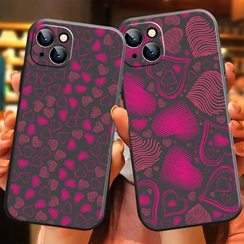 

Чехол для телефона с сердечком для iPhone 13 Pro 11 12 13 Max Pro Mini X Xr Xs 7 7P SE 2020 8 Plus 6 6s E9ok, кожаный чехол со слотом