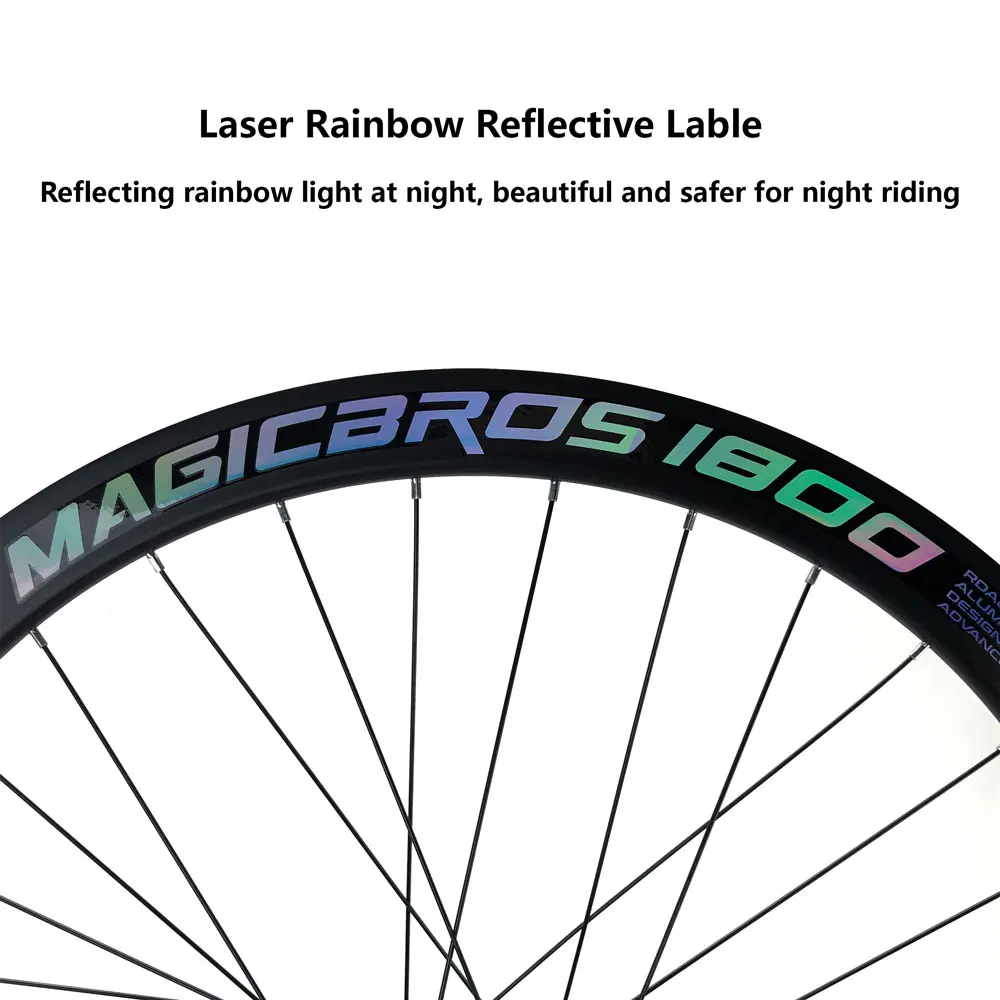 Фото Колесный комплект MAGICBROS 700C для трекового велосипеда Fixie – обода 40/60 мм, клинчерные, под V-образные тормоза, для односкоростных велосипедов с фиксированной передачей, с высокопрофильными ободами №2