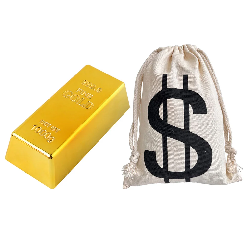 

Bar Golden Prop Brick Simulated Delicate Playthings Bars Movie Moneypirate Decorationspropsdecorative Glittering Bullion Photo