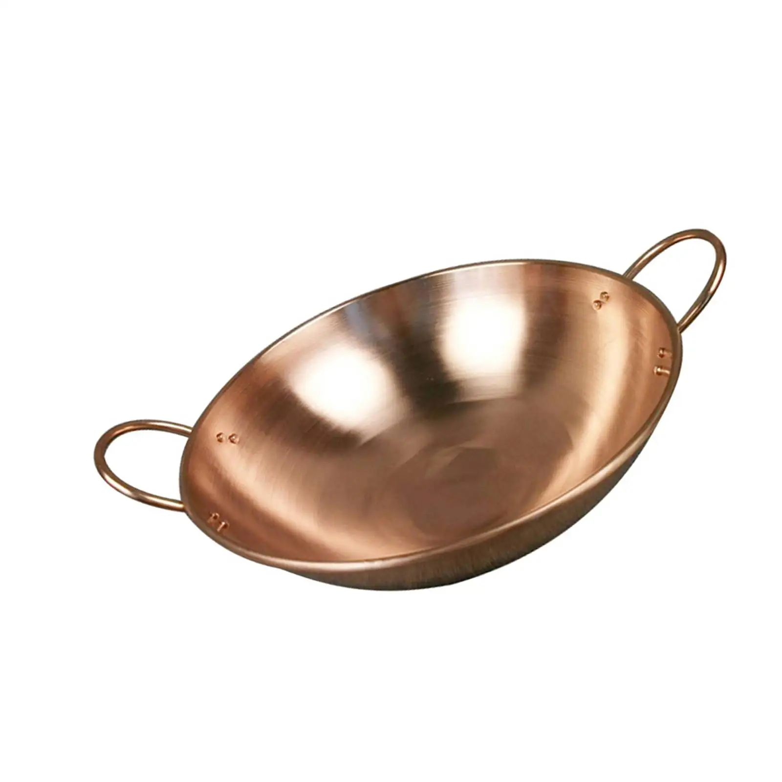Pure Copper Pot for Stovetop Thick Fry Pan without Lid Whipping Bowl Copper Jam Pure Copper Pot for Stovetop Thick Fry Pan without Lid Whipping Bowl Copper Jam