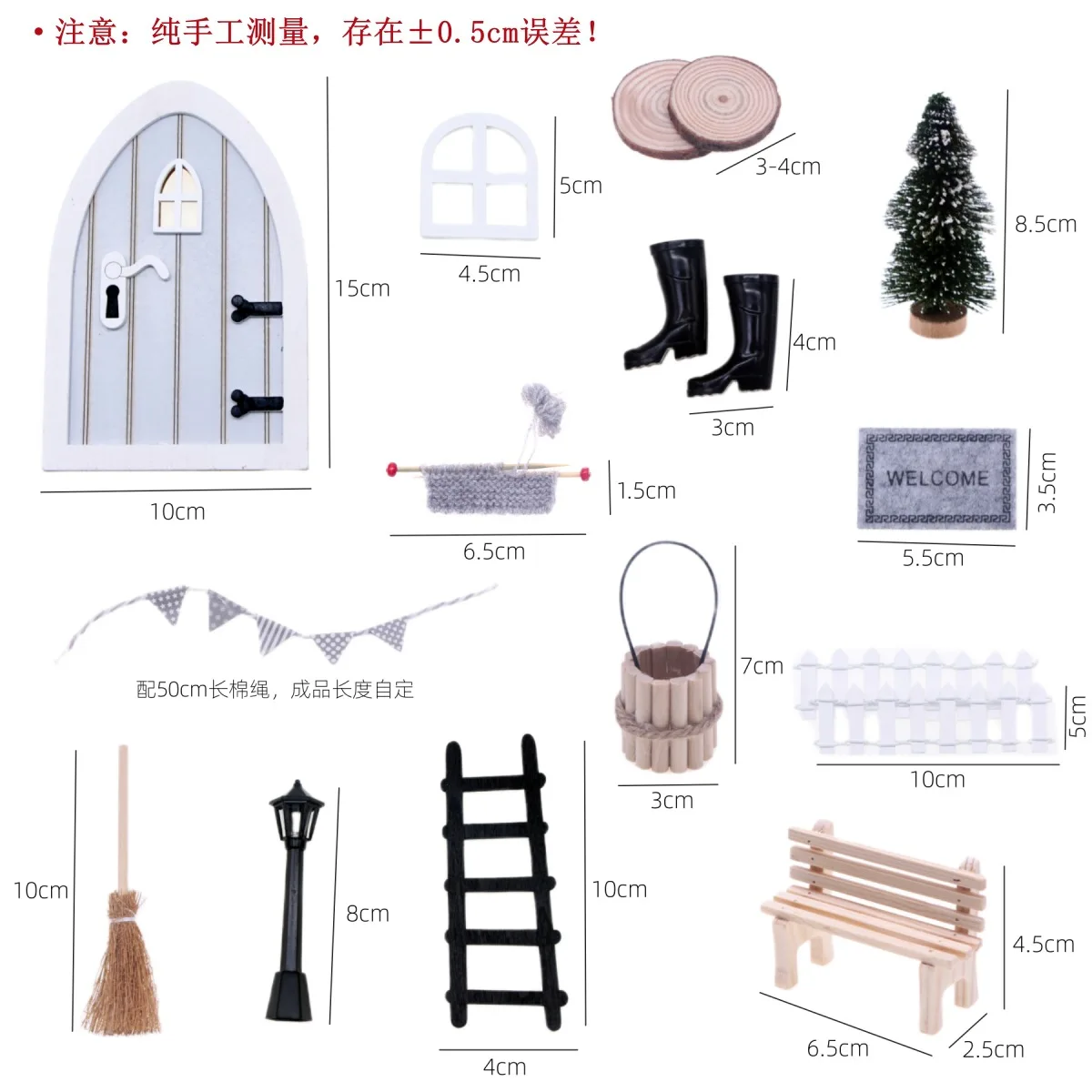 

Миниатюрный деревянный рождественский кукольный домик