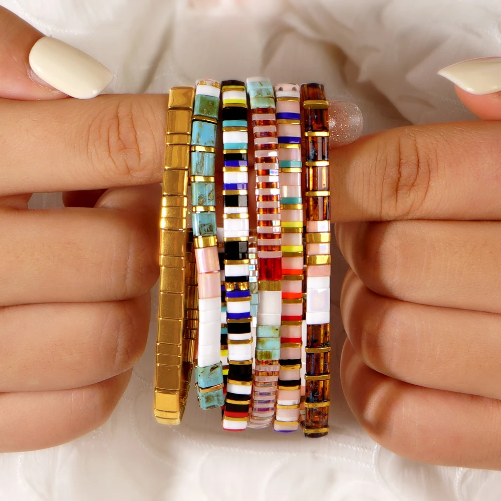 Новый модный и изысканный браслет из стеклянных бусин в стиле Тила для женщин