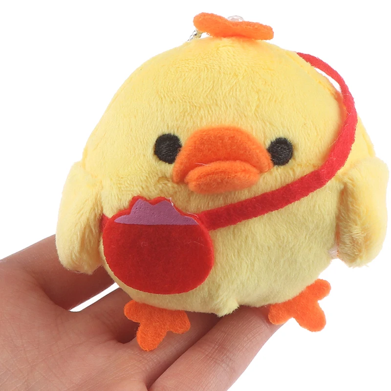 8cm Super Cute Little Stuffed Chicken Toy Mini Kawaii Duck Keychain Plush Stuffed Doll Pendant Soft Plush Toys Bouquet Kids Gift images - 6