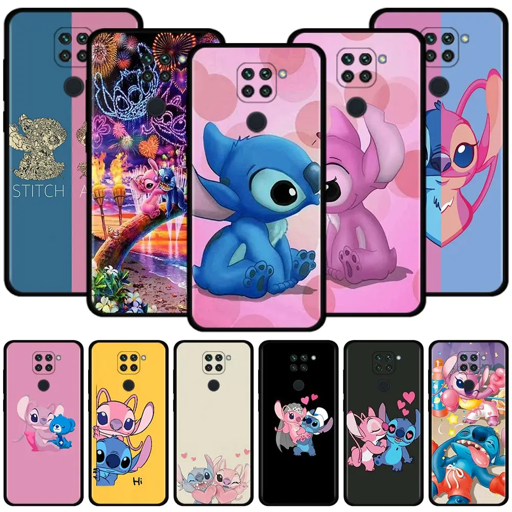 

Stitch Love Kiss Angel For Xiaomi Redmi Note 11 9 8 10 Pro Max 7 9T 8T 9S 10Lite Case for REDMI 9 8 9C 9A 8A 7A Phone Cover