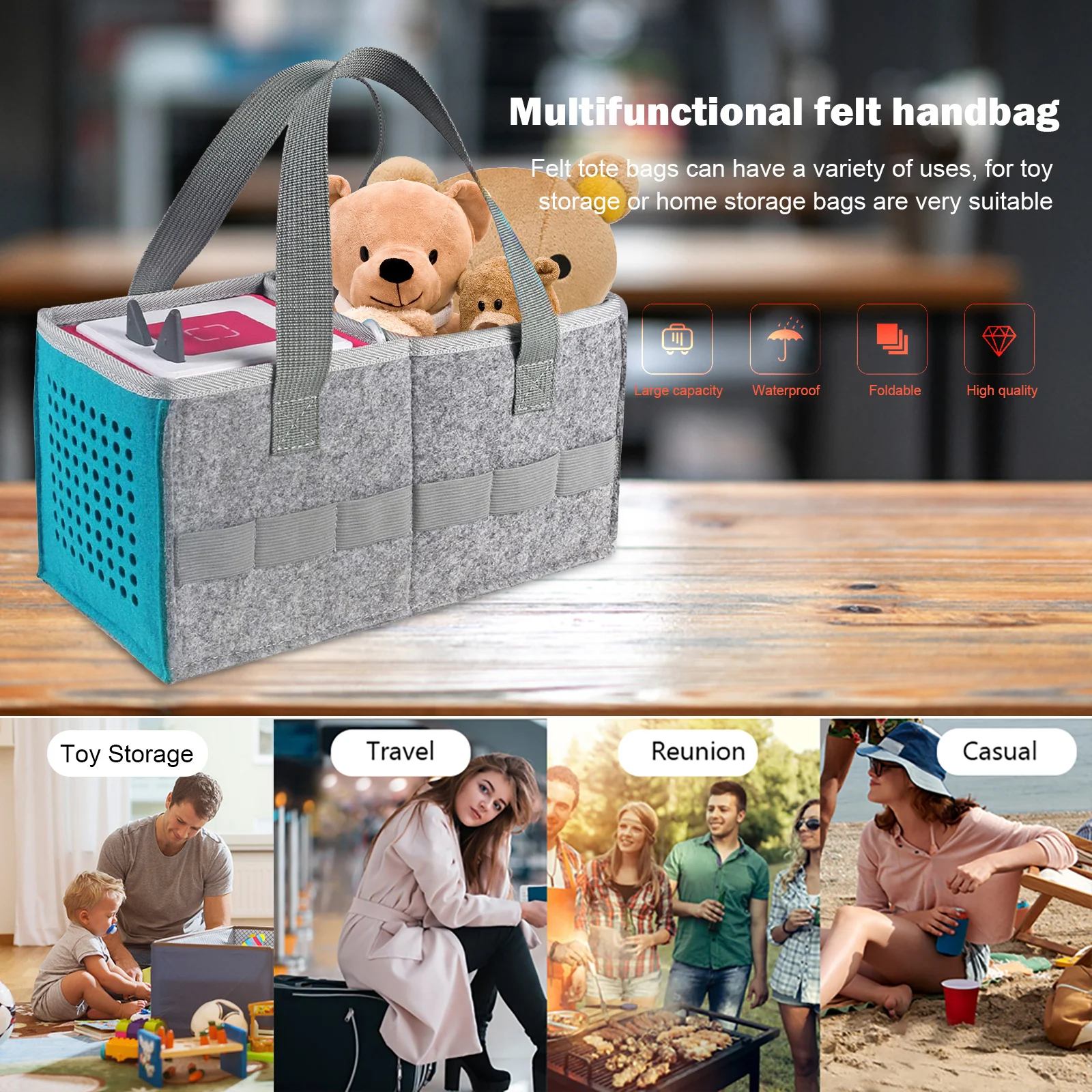 

Multifunctional Portable Organizers Tote Bags for Nursery Toys Towels Cosmetics Makeup Storage Bag Baby Caddy Diaper Holder