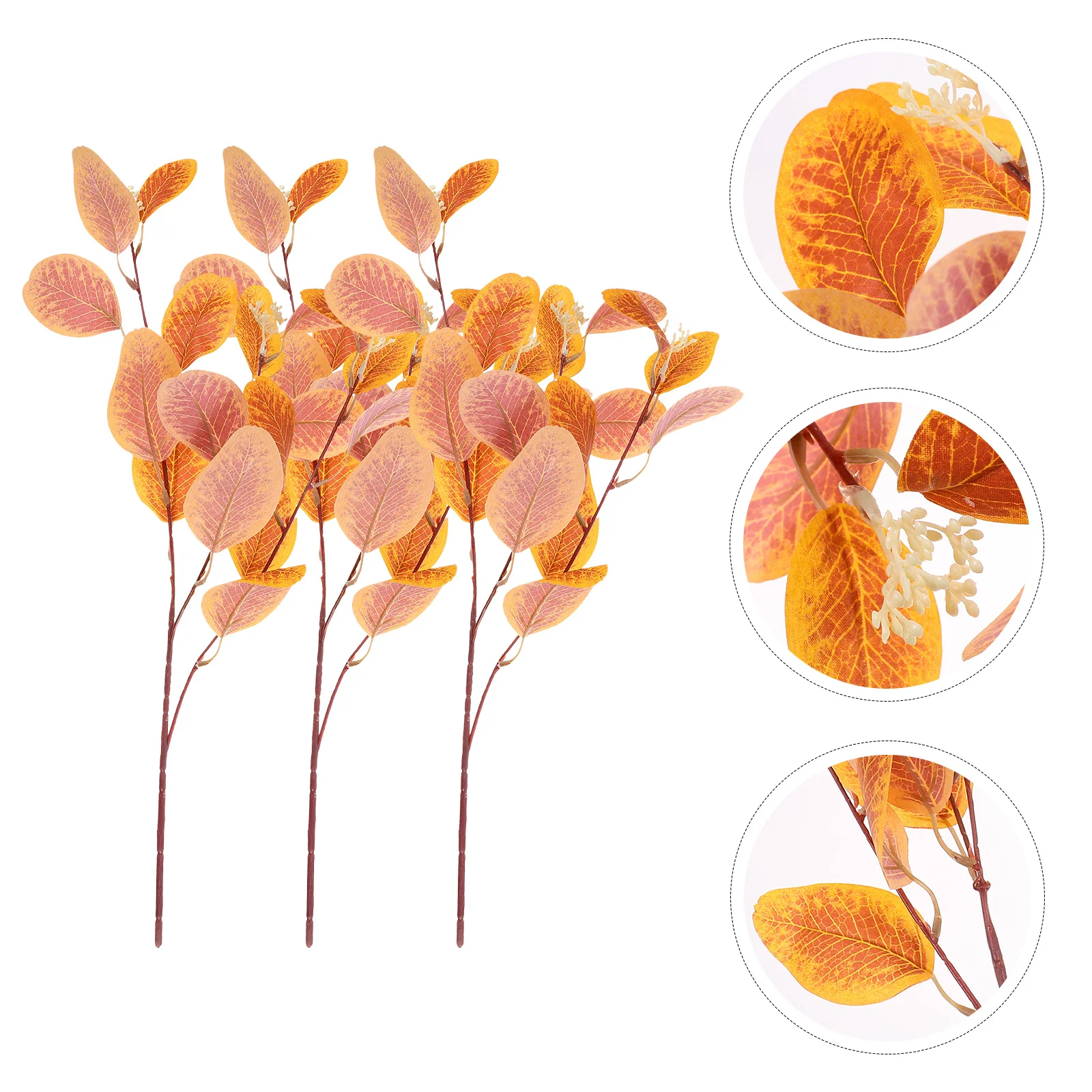 

Fake Leaves Eucalyptus Bouquet Artificial Greenerydecor Plantsbunch Branches Faux Flockingolivevases Stems Wedding Garland