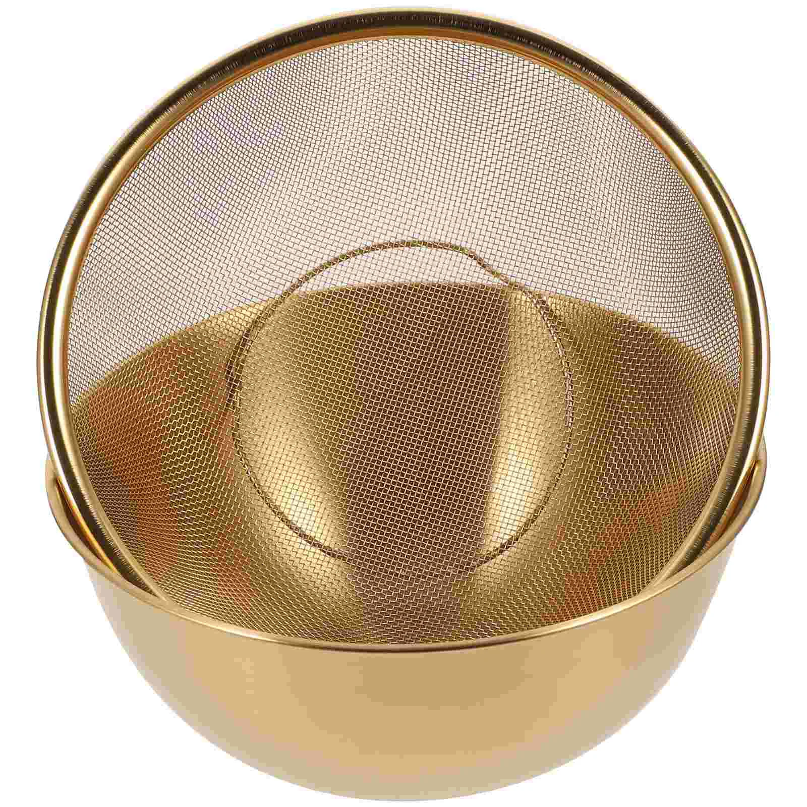 

Stainless Steel Drain Basket Wire Mesh Fine Colander Metal Sieve Fruit Kitchen Countertop Strainer