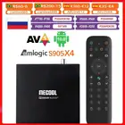 ТВ-приставка Mecool KT1 DVB-TT2, Android 10, Google Сертифицированный Android 10,0, Смарт медиаплеер 4K, Amlogic S905X4 AV1 2T2R, двойной Wi-Fi