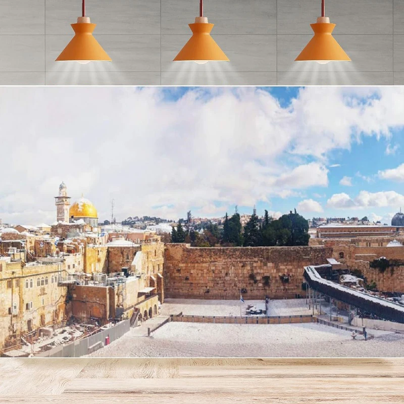 Фон для фотосъемки с изображением храма монтируемой Золотой купола мечети