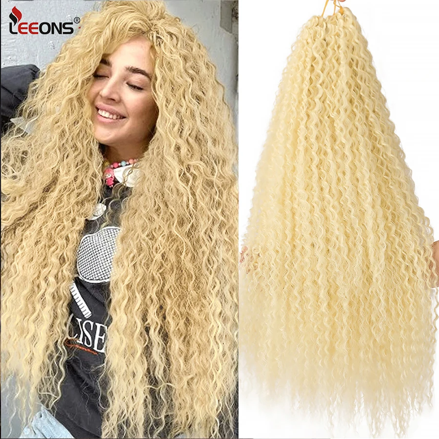 

Synthetic Hair Afro Curl Hawaii Ombre Curly Blonde Water Wave Braid For Women Ocean Wave Braiding Hair Extensions Crochet Braids