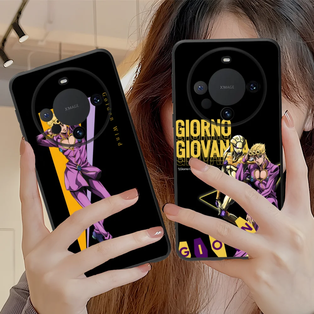 Чехол для телефона JOJO Giorno Giovanna Huawei Mate 60 50 40 30 20 10 Pro Plus Lite E 5G черный чехол смартфона