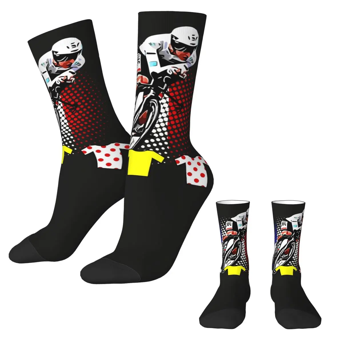 Командные носки Pogi Tadej Pogacar с узором в стиле Харадзюку зимние нескользящие