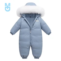 new 2022 baby overalls down jacket boy jumpsuits toddler girl clothes snow suit winter coat thick infant overcoat kids clothing