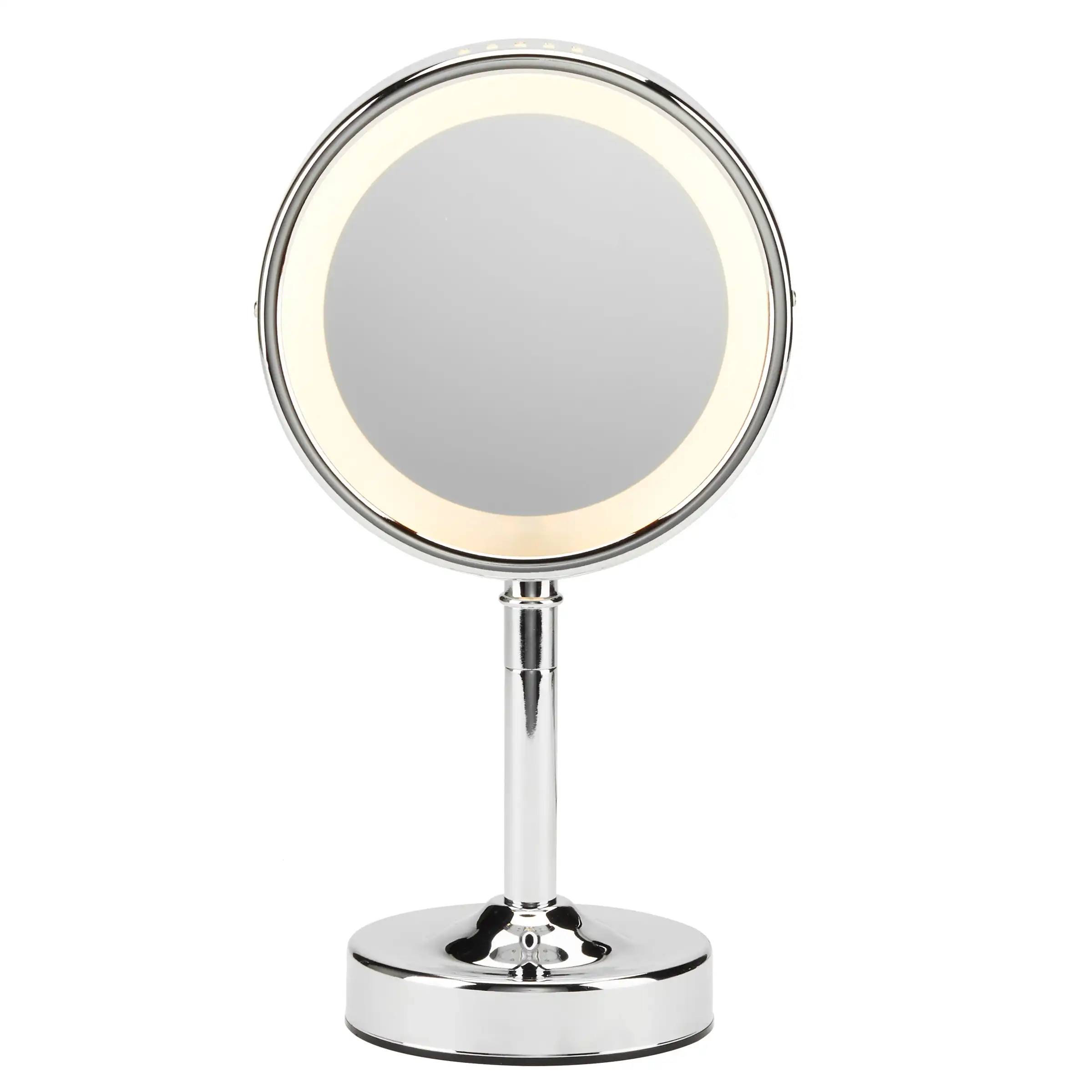 

Double-Sided Lighted Vanity Mirror, 1x / 5x Magnification, Chrome, BE152WX