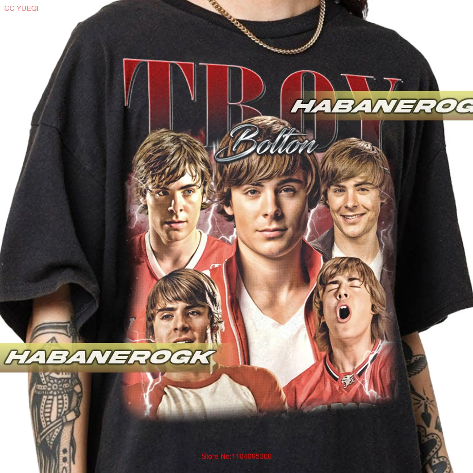 Винтажная Футболка Limited Troy Bolton для женщин и мужчин с длинным или коротким рукавом