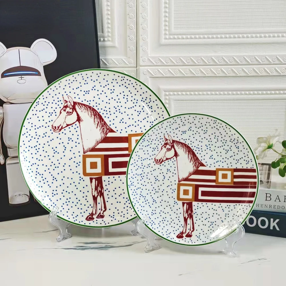 

New Horse Bone China Coffee Mug Cup European Afternoon Tea Set Coffee Tea Mug Golden Handle Cups Cafe Party Drinkware