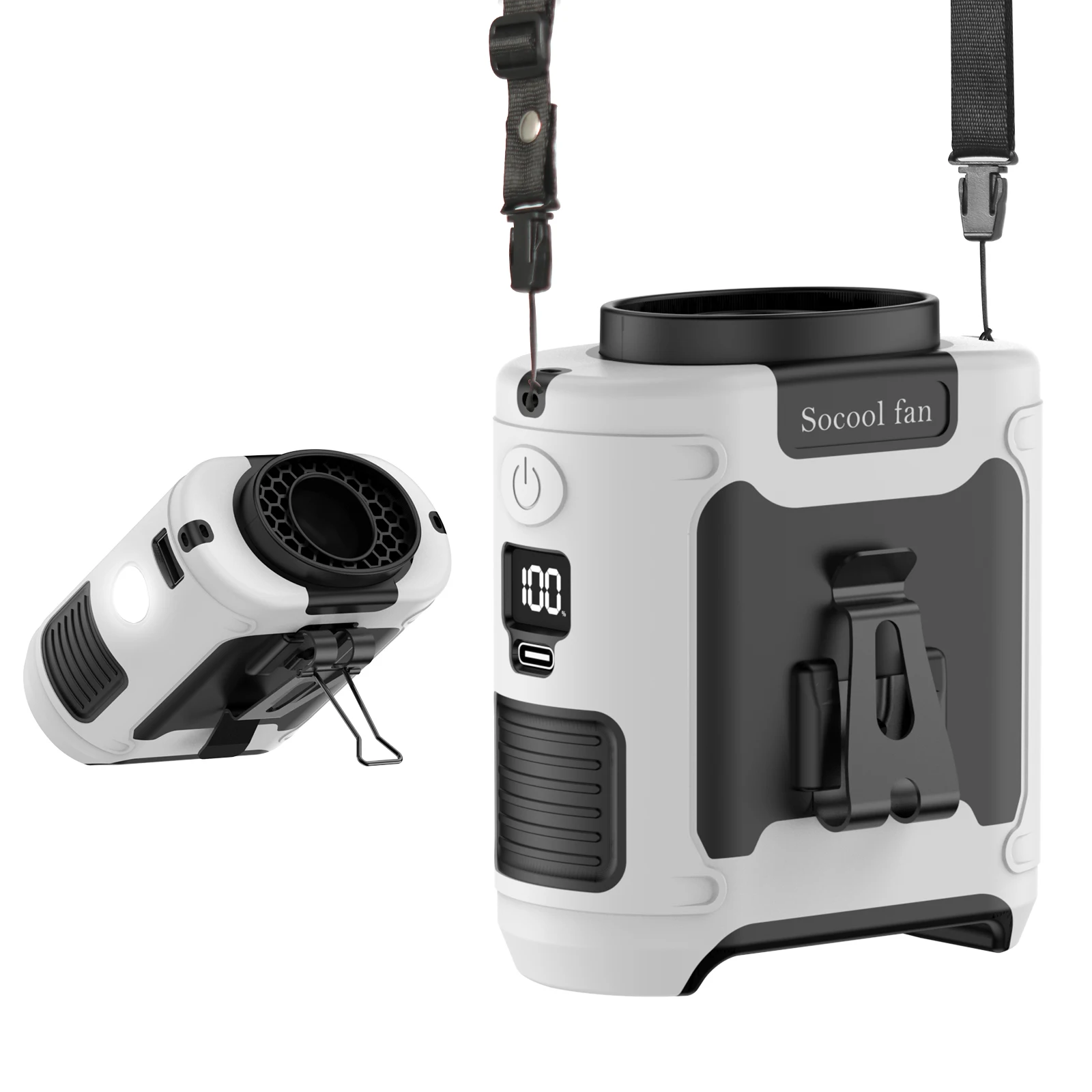 

Портативный Вентилятор Socool С Креплением На Шею, 10000 мАч, Мощный Воздушный Поток, Перезаряжаемый, Ручной