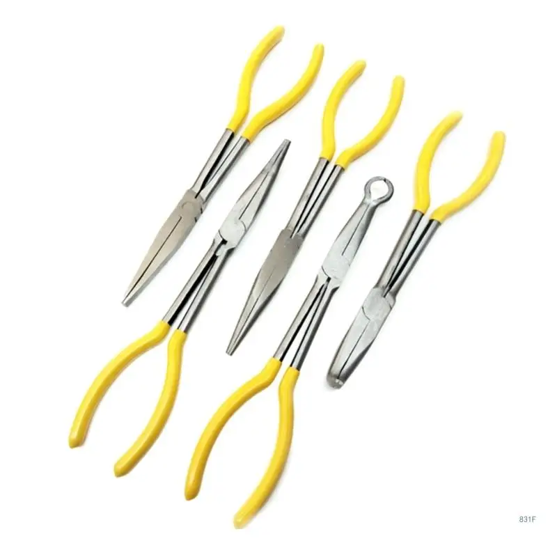 

Плоскогубцы для автомобиля длиной 11 дюймов, игольчатый нос 90 градусов, 45 градусов, угловой зажим для удаления автомобильной проволоки, инструменты для ремонта автомобиля