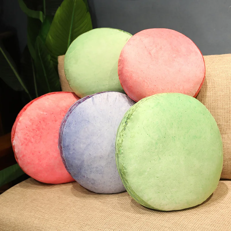 

Soft Macaron Pillow Cute Plush Cushion Lovely Throw Pillow Case Round Seat Cushion Home Decor Pillow for Sofa Bedroom Office