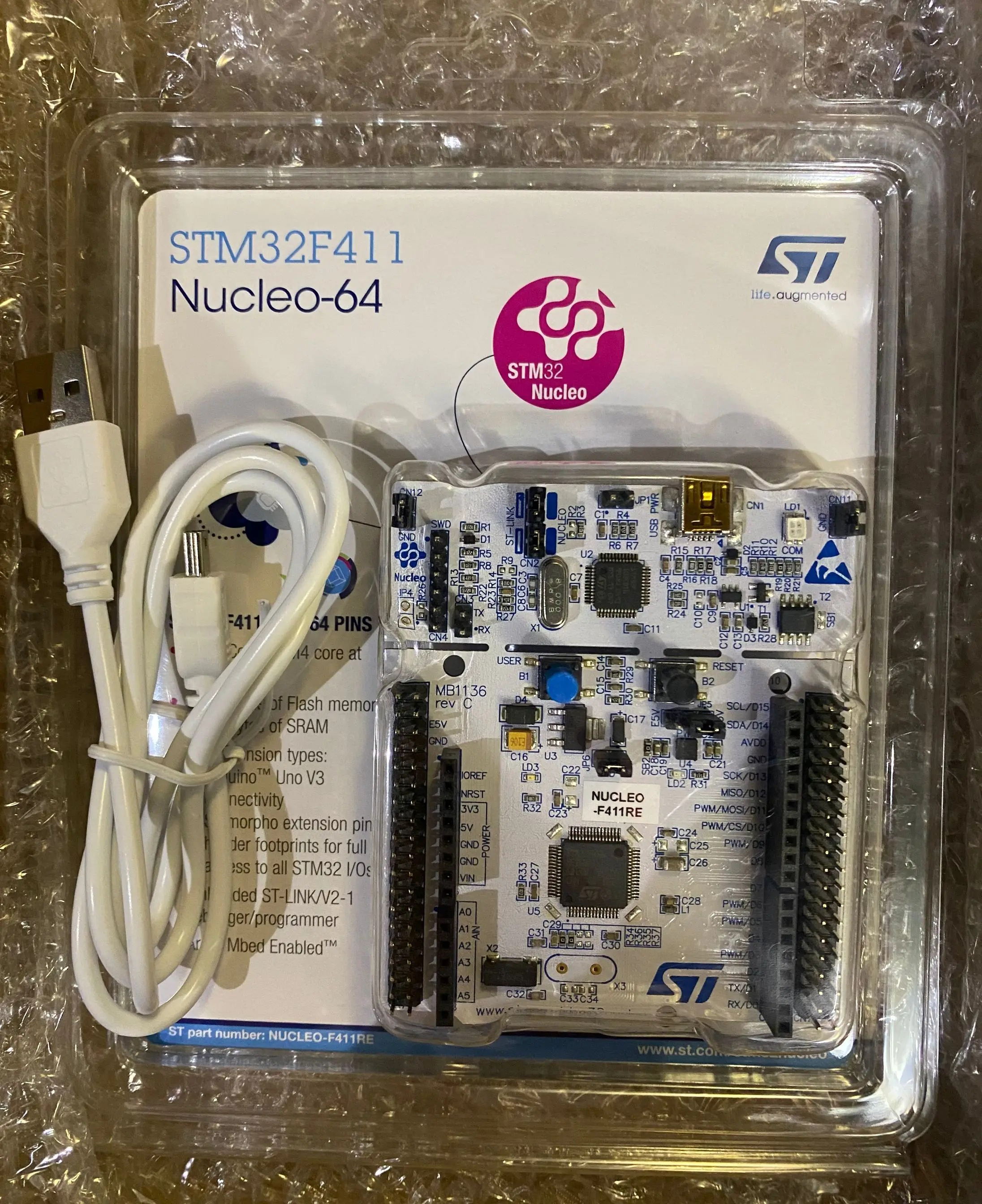 Официальная деталь Детская плата для компьютера STM32 с STM32F411RE MCU поддержка ST Morpho