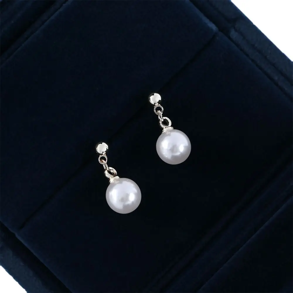 

Elegant Gifts Trendy Artificial Pearl Temperament Drop Earrings Women Stud Earrings Korean Dangle Earrings Metal