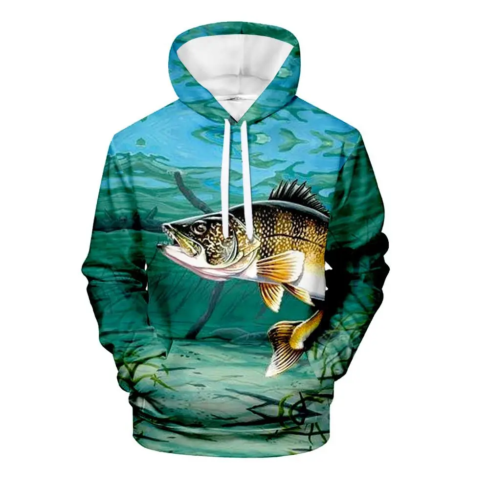 

Autumn and Winter New Lovers' Sweater 3D Digital Printing - Fish Series Creative Leisure Trend Men's 3D Hoodie Hoodies Women