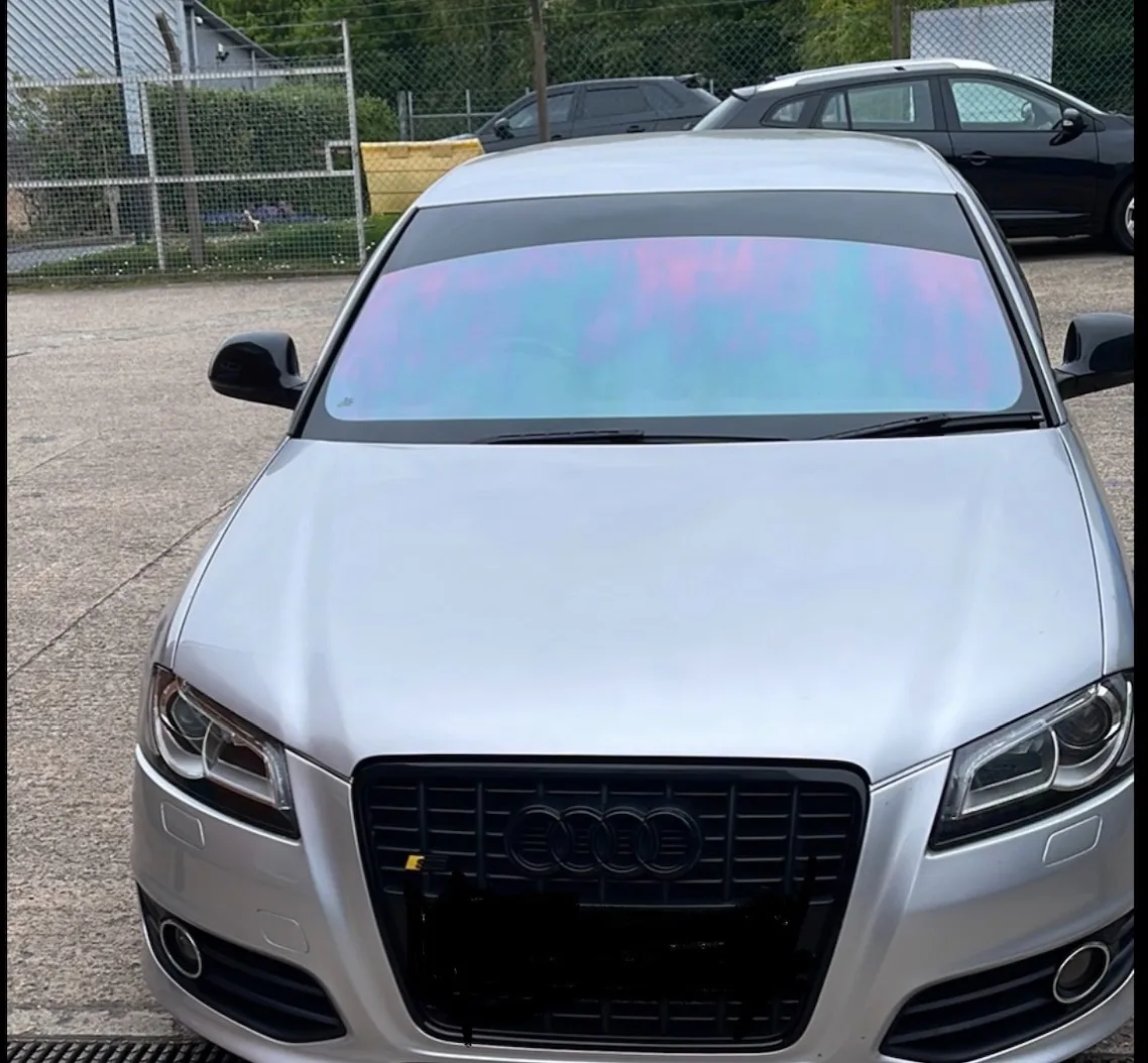 

Цветная зеленая хамелеоновая затеняющая пленка на лобовое стекло автомобиля, защитная пленка на солнечное стекло, Солнцезащитная затеняющ...