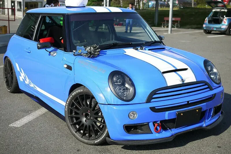Для Mini Cooper 03-07 R53 кованый карбоновый вид DG1 стиль передний бампер спойлер губа