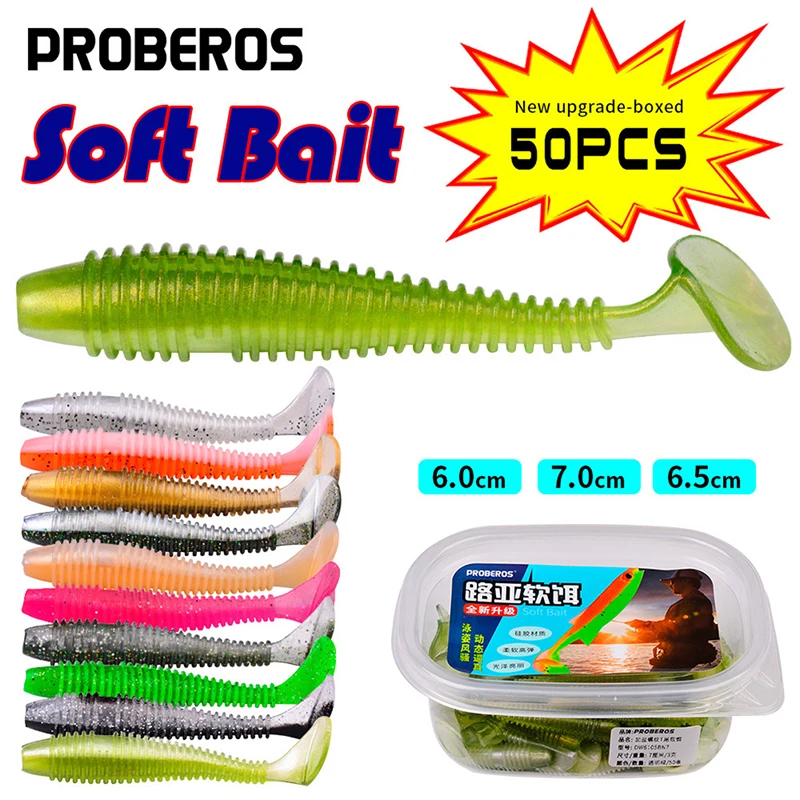 

10PCS Artificial silicone soft bait 6cm Sinking bait 10 Colors Wobblers for Pike Sea Fishing Winter Fishing lures