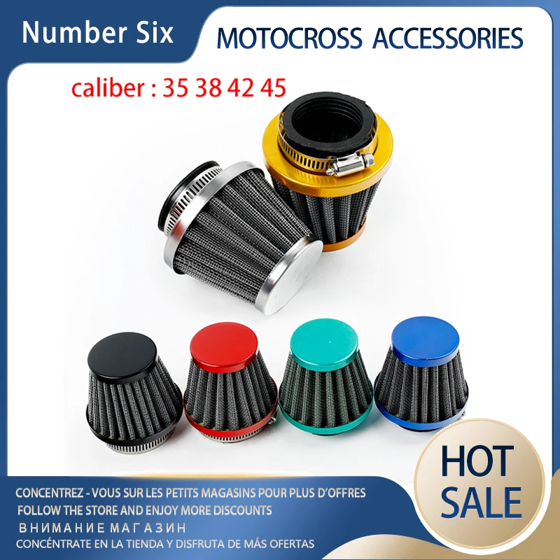

High Quality Mushroom Head Motorcycle Carburetor Air Filter Cleaner Intake Pipe Modified Scooter Universal 35mm 38mm 42mm 45mm