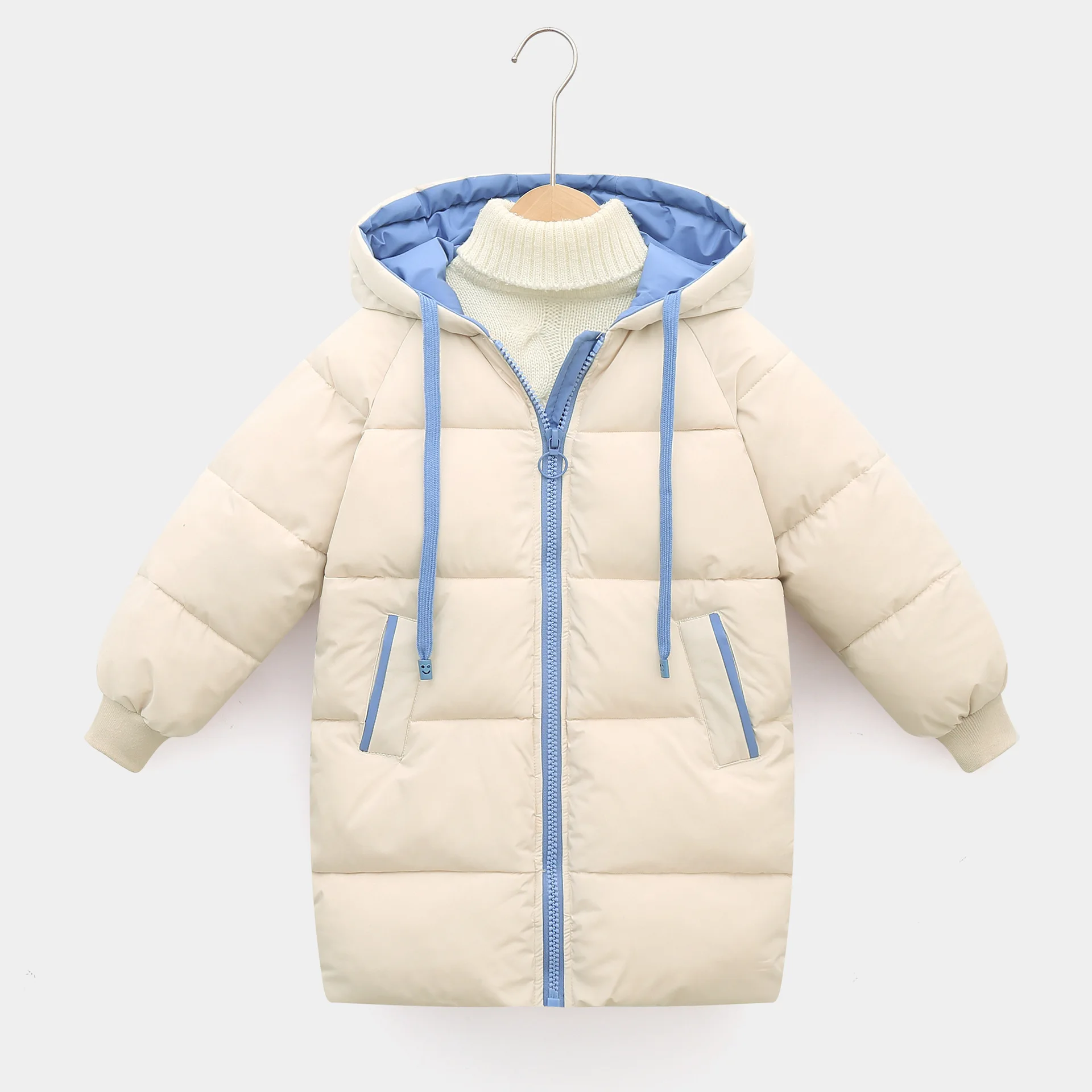 

Children's Down Coat Winter Teenage Baby Boys Girls Cotton-padded Parka & Coats Thicken Warm Long Jackets Toddler Kids Outerwear