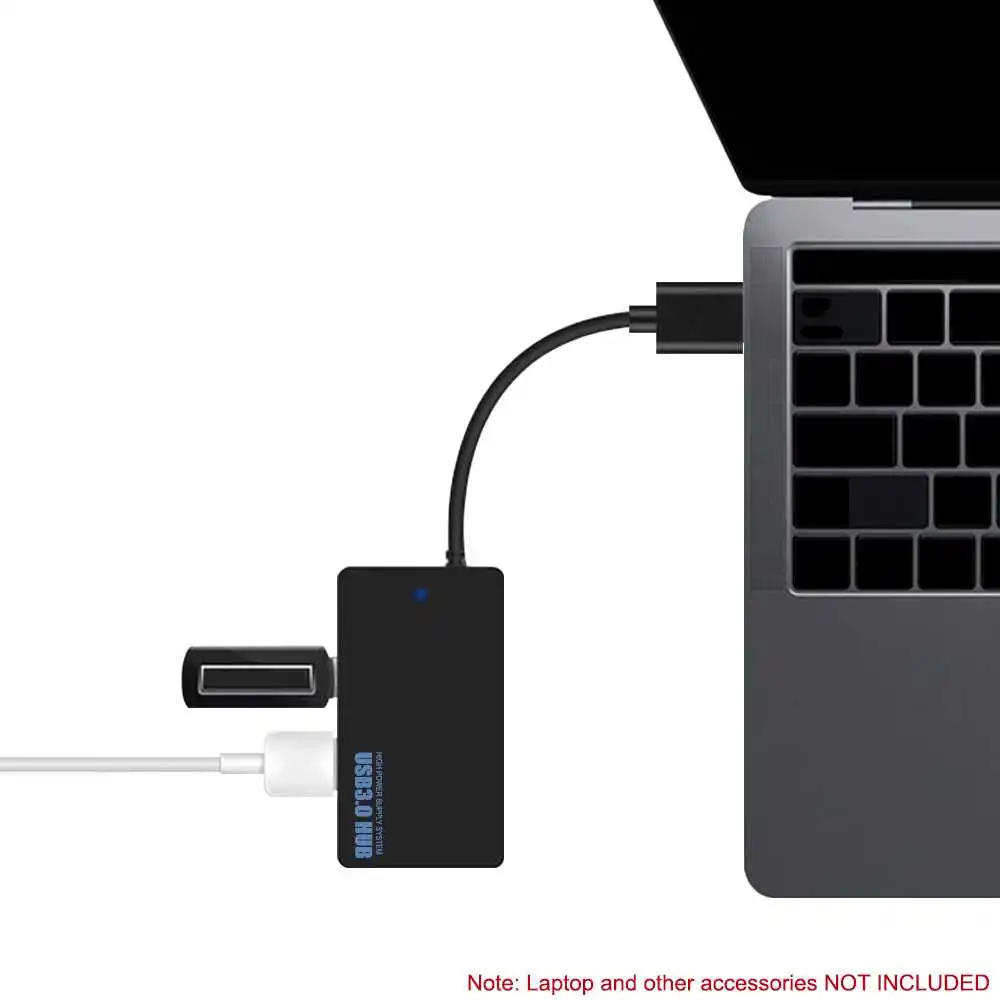 4 порта USB 3 0 концентратор данных черный светодиодный ным индикатором высокая