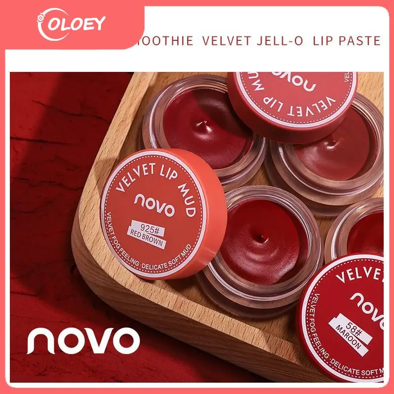 

Canned Lip Tint Mud Moisturizing Lasting Colored Lipstick Velvet Matte Lipstick Soft Mist Lip Mud 4 Colors Mousse Lip Glaze