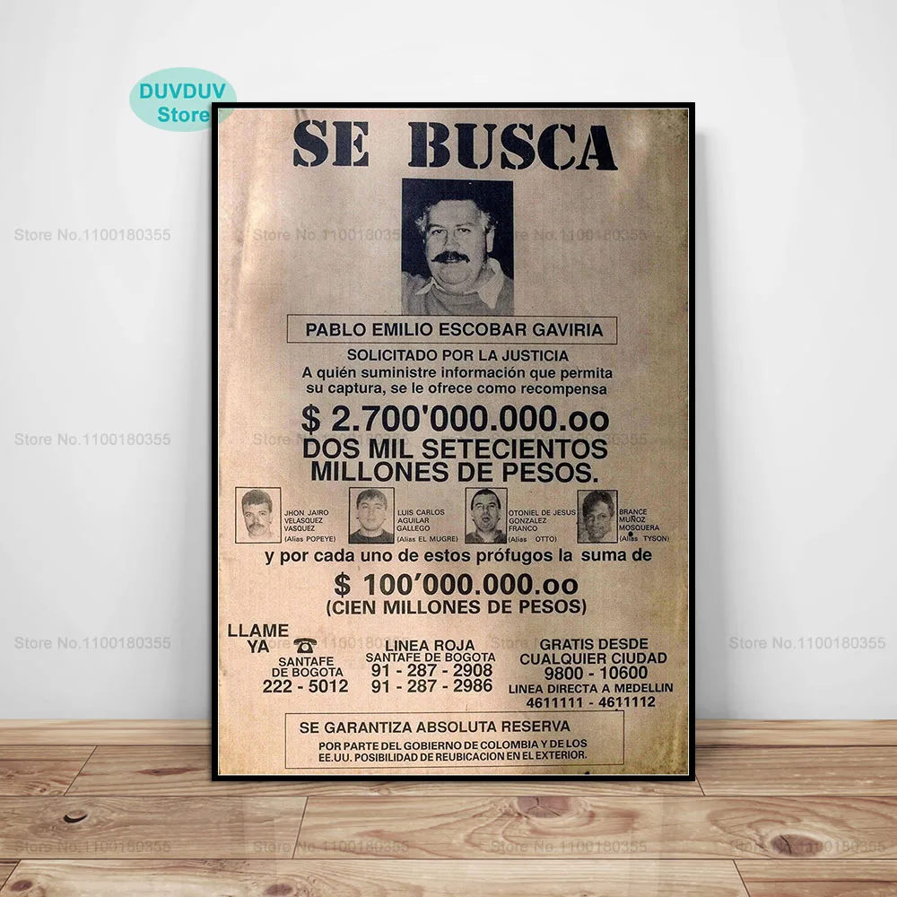 Новый постер с изображением персонажа Пабло Эскобара наркоса легенда Мексики