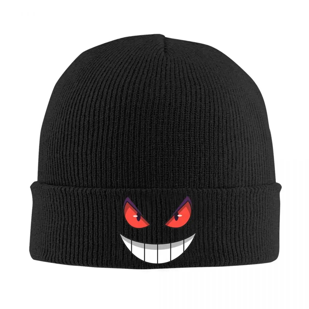 Шапки-бини Pokemon Gengar модные шапки унисекс для взрослых уличная вязаная шапка
