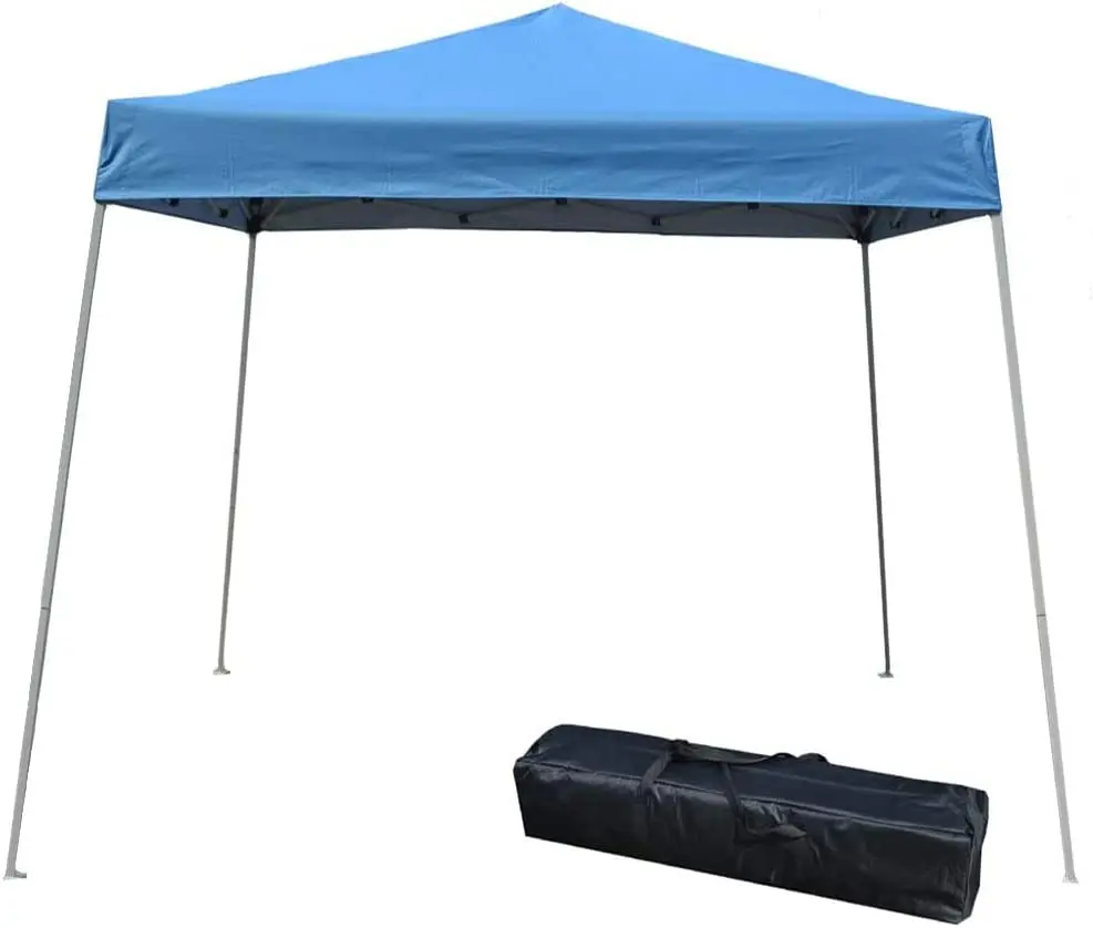 

POPTOP 283010003 Slant Leg Canopy, Blue-One Sidewall