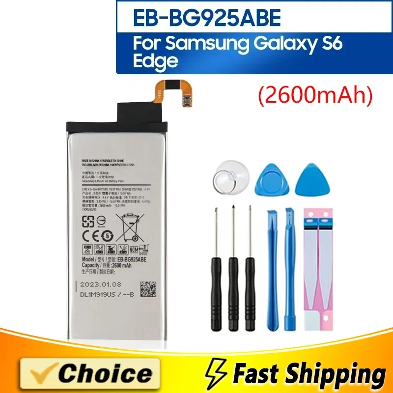 EB-BG925ABA/ABE запасная батарея для телефона Samsung GALAXY S6 Edge G9250 G925F G925L G925K G925S G925A S6Edge 2600 мАч
