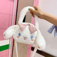 anime cute plush cinnamoroll doll handbag kawaii anime plushie toys high capacity inclined shoulder bag girl birthday gifts