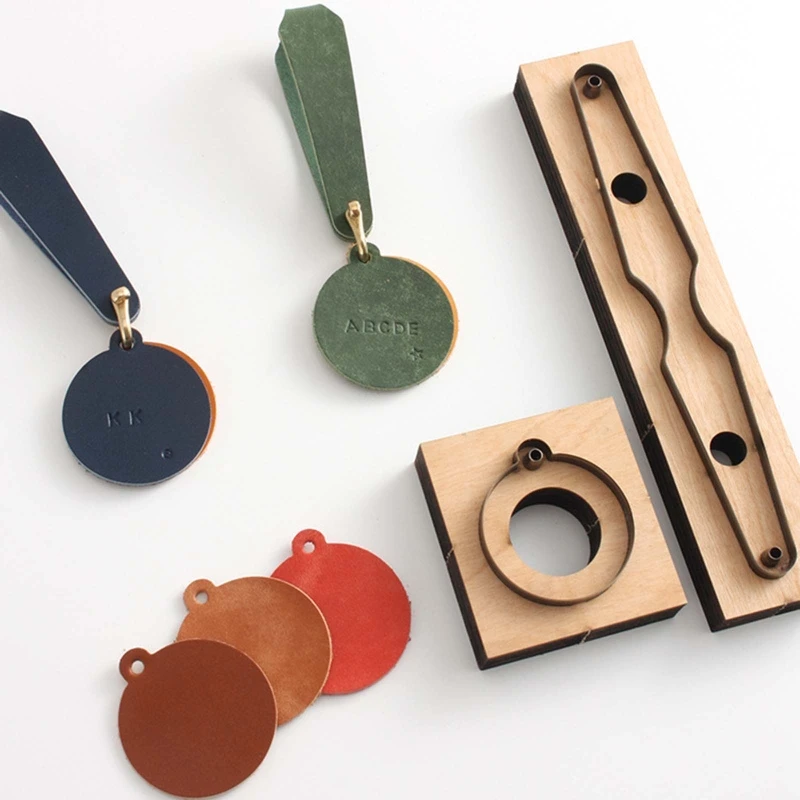 

Wooden Cutting Dies Keychain Die Cutting Leather Mold for DIY Art Crafts Leather Accessory Key Chain Jewelry Home Decoration