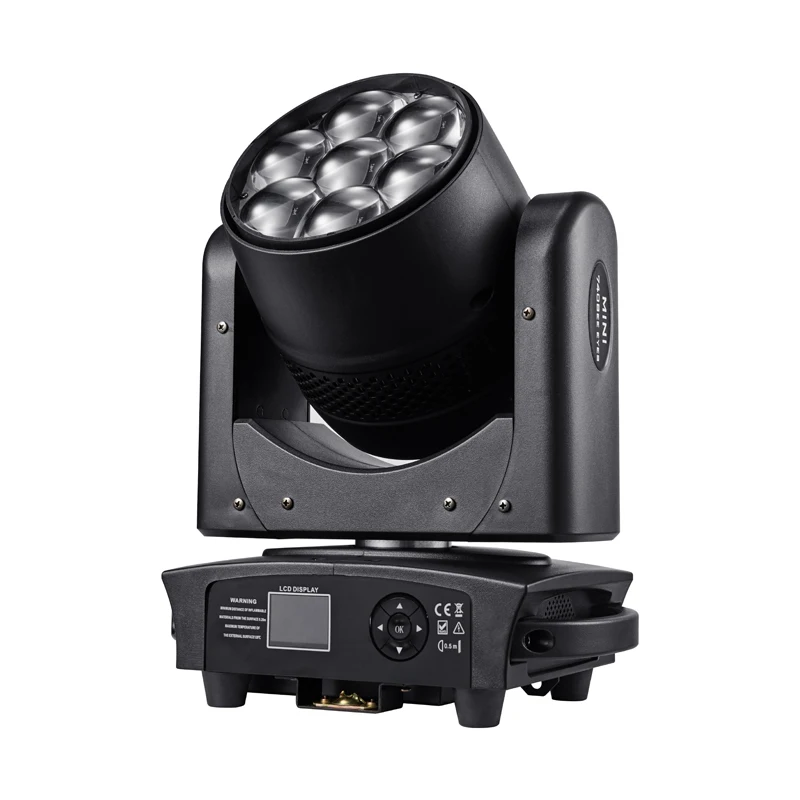 

2023 New Arrival Stage Light Sharpy Lyre 7X40W RGBW ZOOM LED Moving Head Beam Wash Lights With Artnet And ScAN Port For Wedding