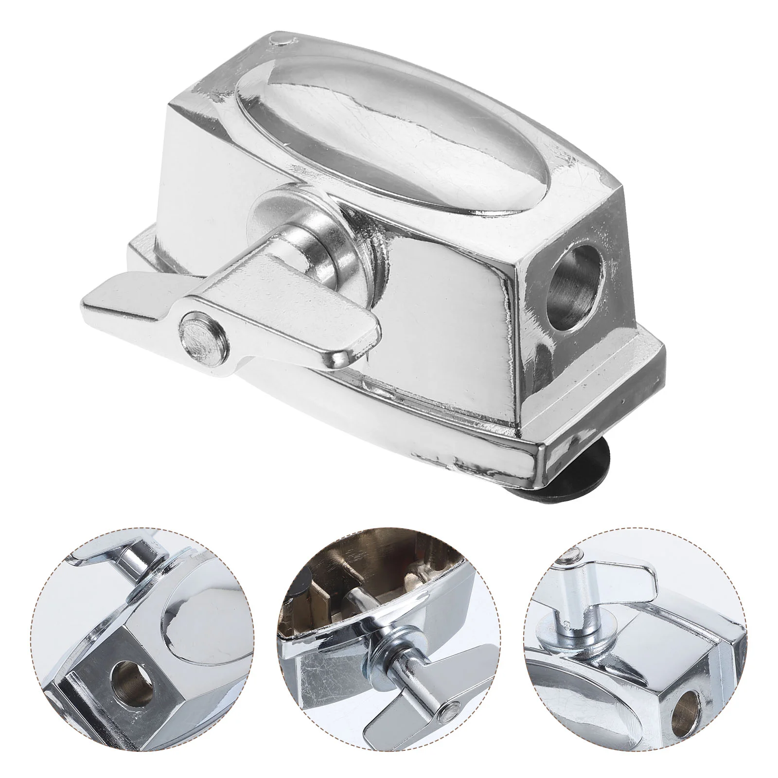 

Iron Base Regulator Tom Drum Kit Mount Bracket Instrument Parts Leg Silver Plated